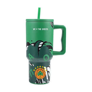 ΘΕΡΜΟΣ STRAW TUMBLER XL PANATHINAIKOS BC EDITION WE THE GREENS 900ml