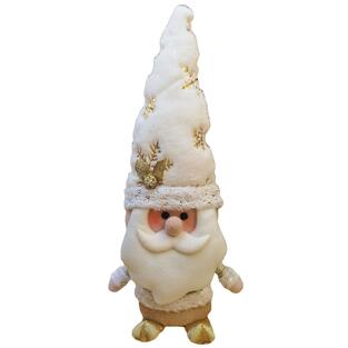 Άγιος gnome λευκός με χρυσές ρίγες 46cm