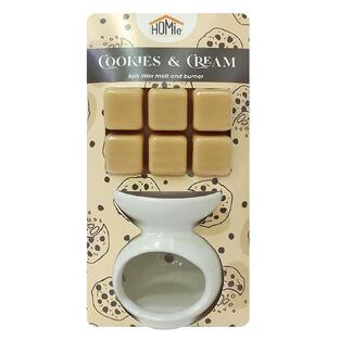 Βάση με αρωματικό wax melt cookies & cream 6 κύβοι