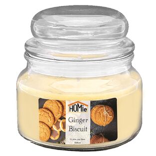 Κερί ginger biscuit σε βάζο με καπάκι μεσαίο 35h 226gr net, 10x9,5cm