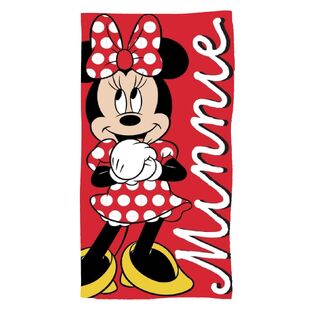 Πετσέτα θαλάσσης microfiber Minnie κόκκινη  70x140cm