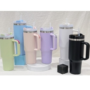 Θερμός – ποτήρι με καλαμάκι και ανοξείδωτο ατσάλι με χερούλι 1200ml JB-395 Διάφορα χρώματα