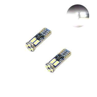 Σετ T10 LED W5W 12V 12 SMD Canbus ψυχρό λευκό 6000K 2τμχ W09604-1